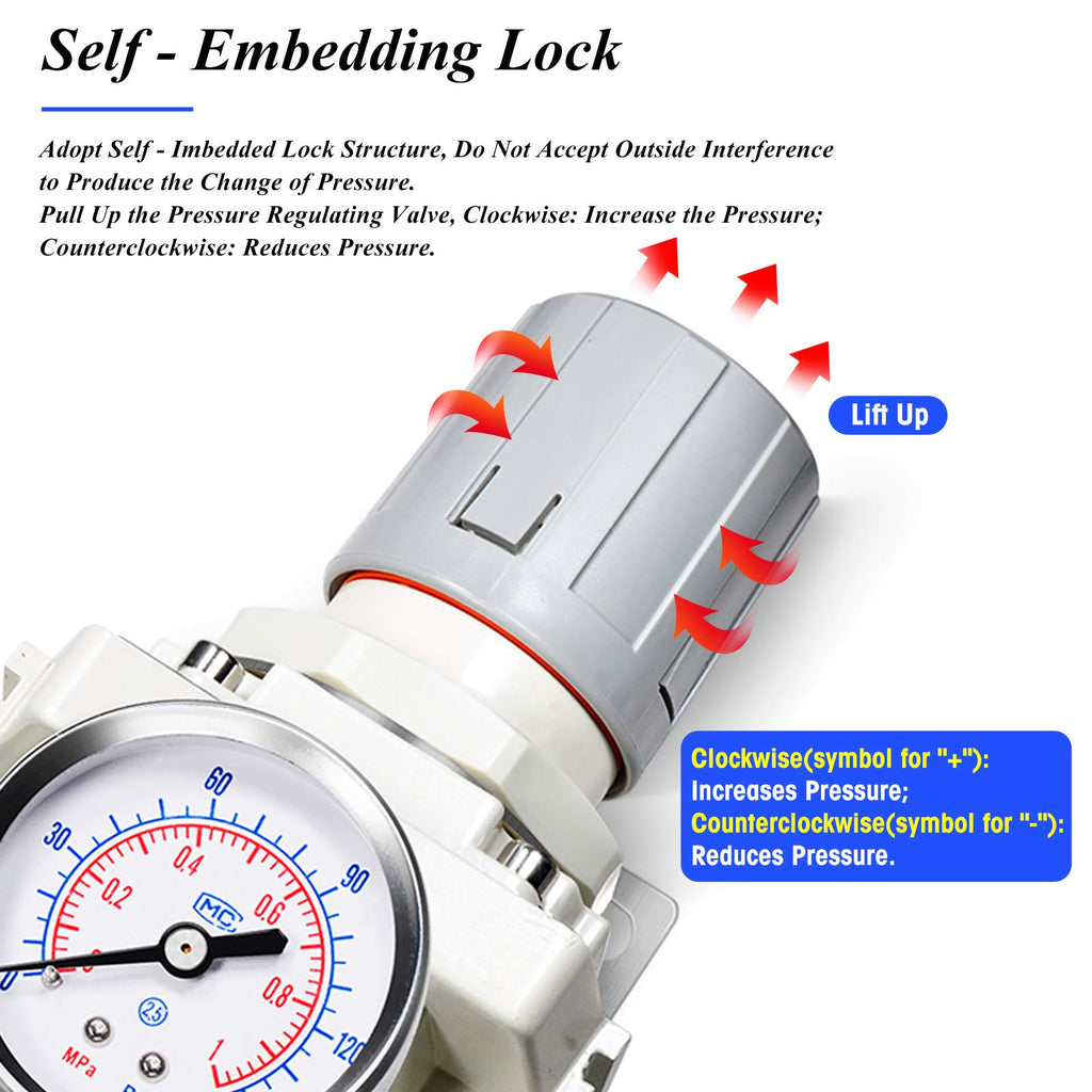 TAILONZ 3/4"NPT AW4000-06 Manual Drain Filter Regulator
