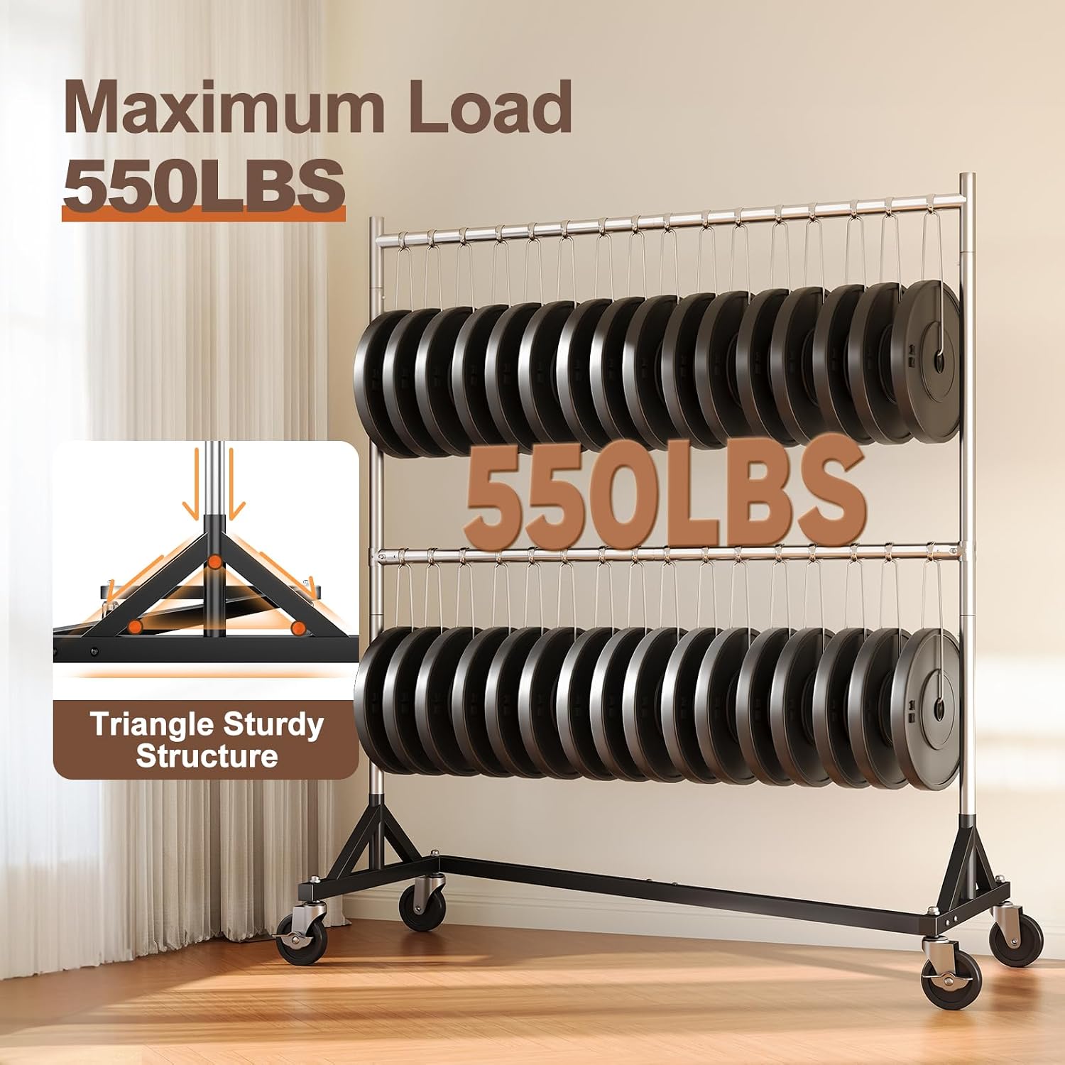 Z Rack, Clothes Rack Hold 550LB 86" H Adjustable Height Double Rod | Heavy Duty Clothing Rack, Large Storage Space