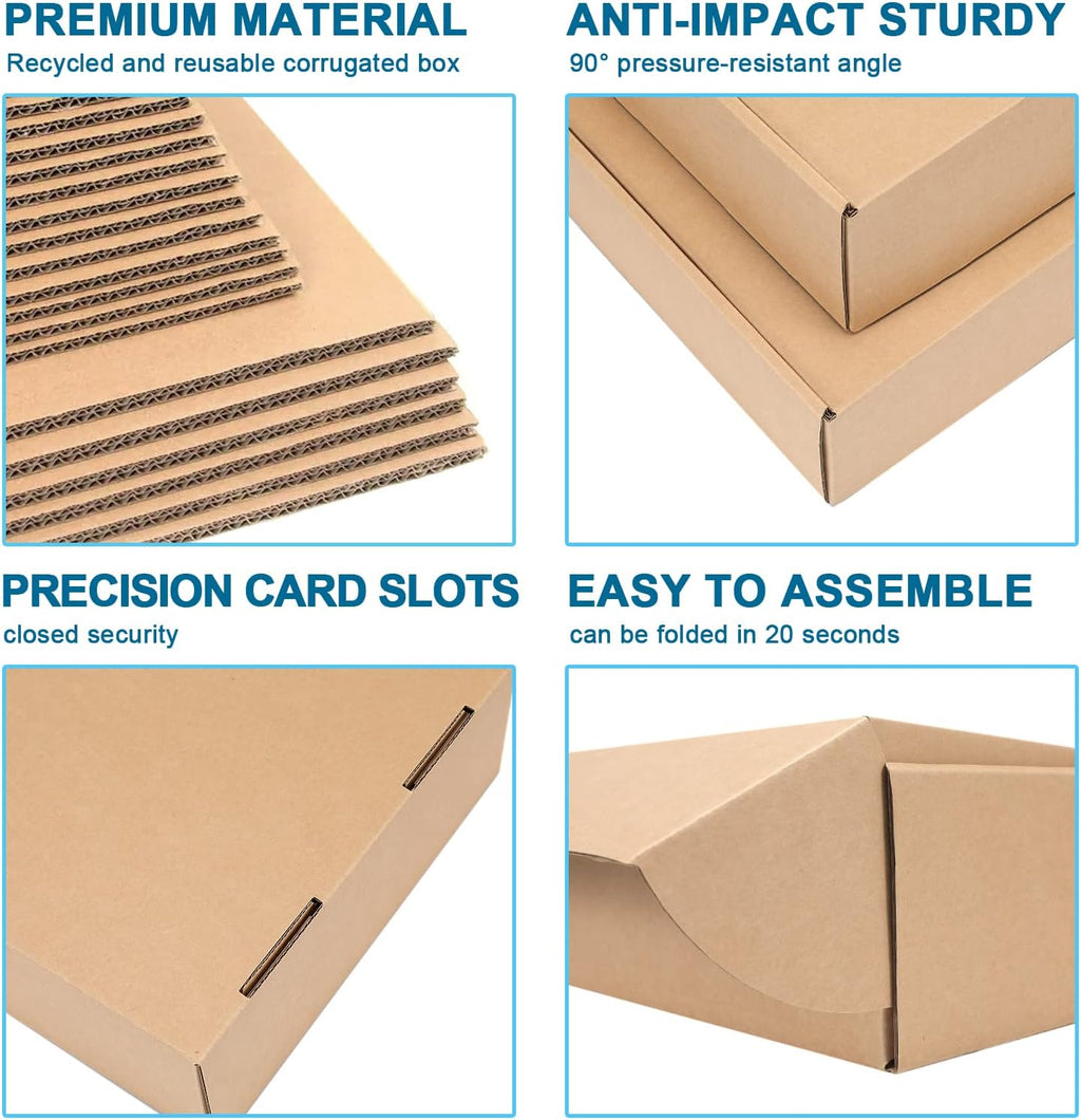 Kraft Brown Shipping Boxes 12x9x3 Inches, 20 Pack
