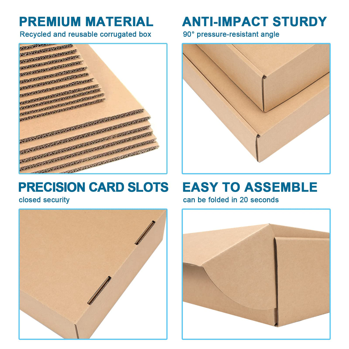 Kraft Brown Shipping Boxes 9x6x4 Inches, 20 Pack
