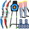 Bow and Arrow for Kids 4 5 6 7 8 with LED Lights-Indoor Outdoor Sport Gifts | Kids Bow and Arrow Set with 24 Suction