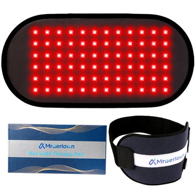 Red Light Therapy Pad with 72 LEDs, 14" x 7", 660 & 850nm, 30 Mins Timer