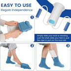 Sock Aid for Putting On Socks Kit,4.0 Inch Sock Helper for Seniors
