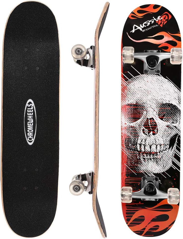 31 inch Skateboard Double Kick Skate Board Cruiser Longboard 8 Layer Maple Deck Skateboards for Kids and Beginners