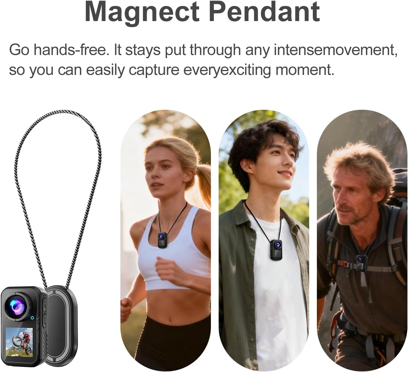 4K Mini Action Camera, EIS Stabilization, 130° Wide Angle, Dual Touchscreen, Pre-Record, Waterproof for Vlogging
