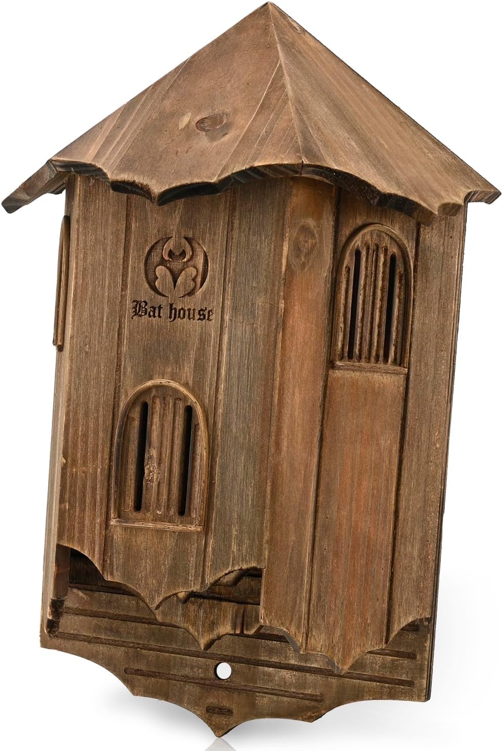 Bat House for Outdoors, Castle 3-Chamber Bat Box, 100-Capacity