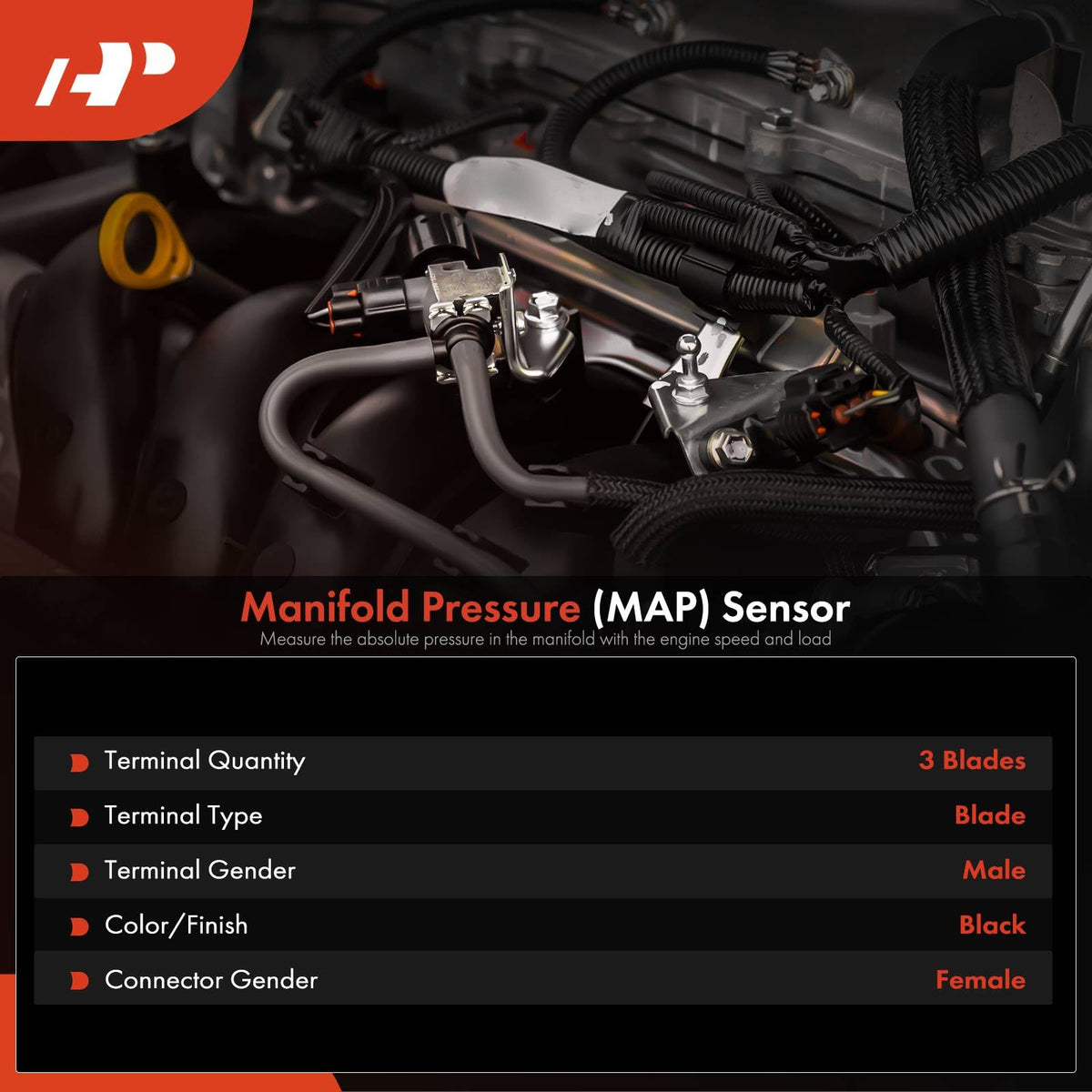 A-Premium Manifold Pressure (MAP) Sensor Compatible with Saab