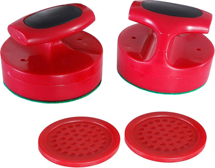 Pro-Series Air Hockey Pucks and Strikers Set for Family Game Room - with Ergonomic 4-in Strikers, 3-in ABS Pucks