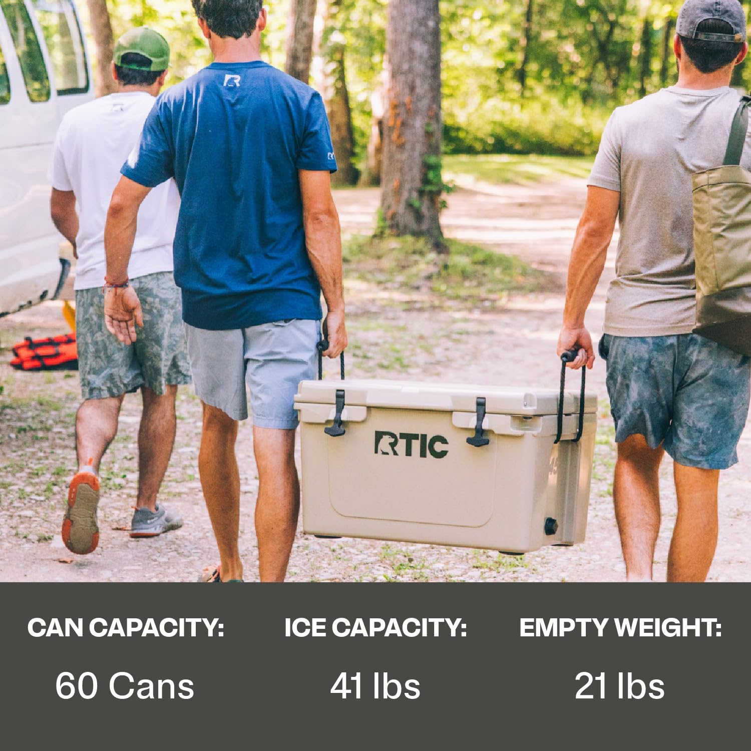 45 QT Ultra-Tough Hard Cooler | Portable Hard Ice Chest Box for Beach, Drinks, Camping, Picnic, Fishing, Boat and