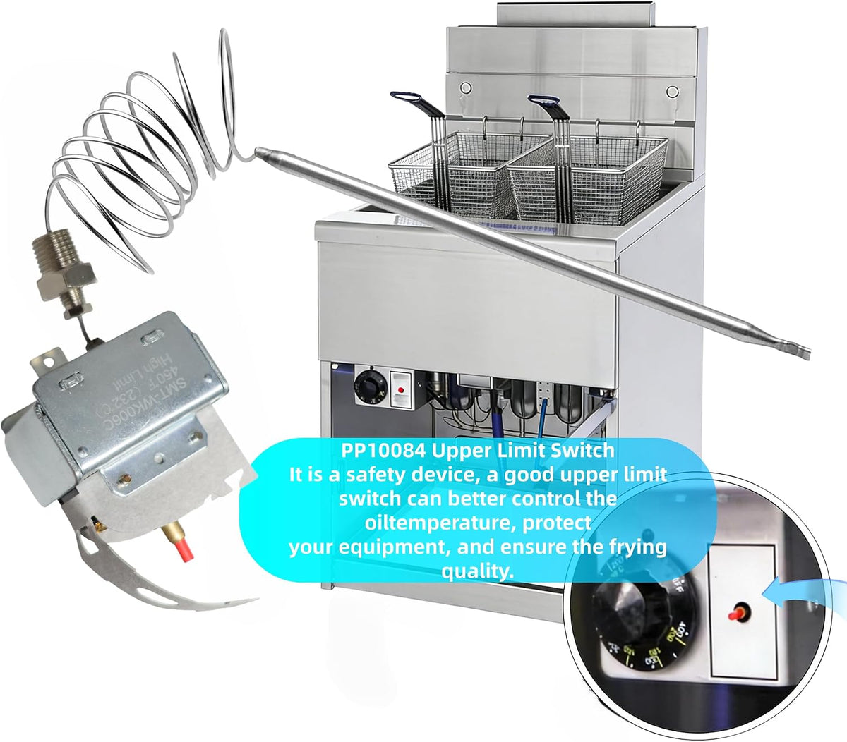 PP10084 High Limit Thermostat Switch for Pitco Fryer 35C+ 45C+ MGII SG14