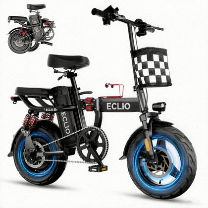 Folding Electric Bike for Adults, 800W Peak Motor 20MPH, Ebike with 48V 15Ah Removable Battery, 35-55 Miles Range