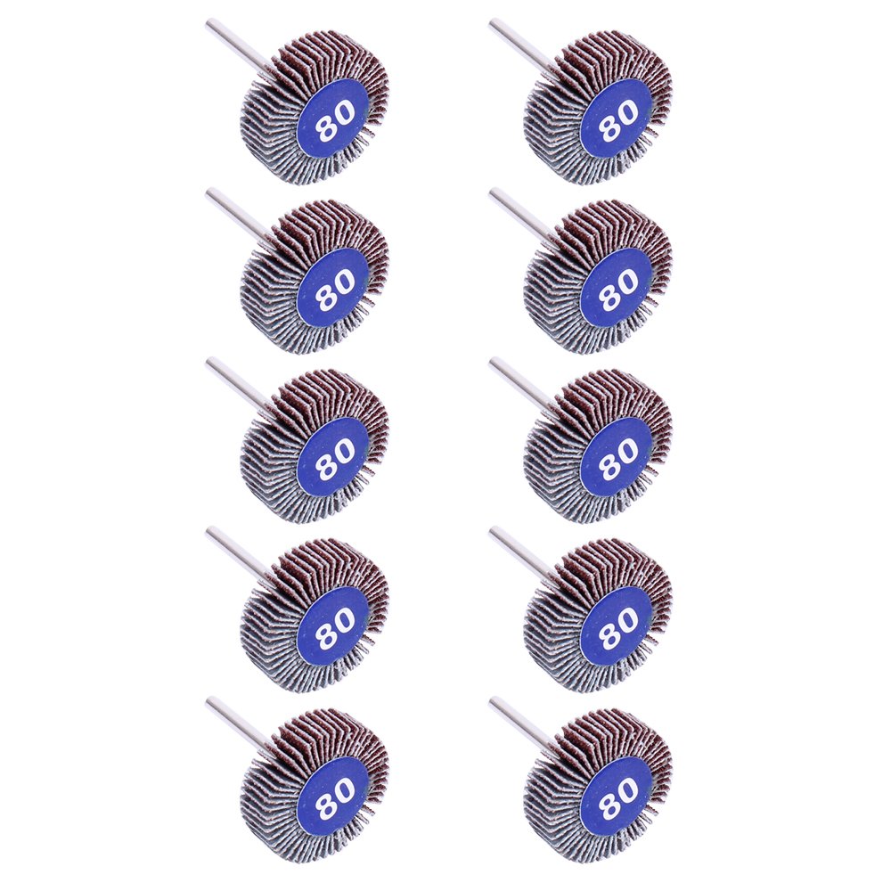 10PCS Flap Wheels 80 Grit Sander, Sanding Attachment for Drill