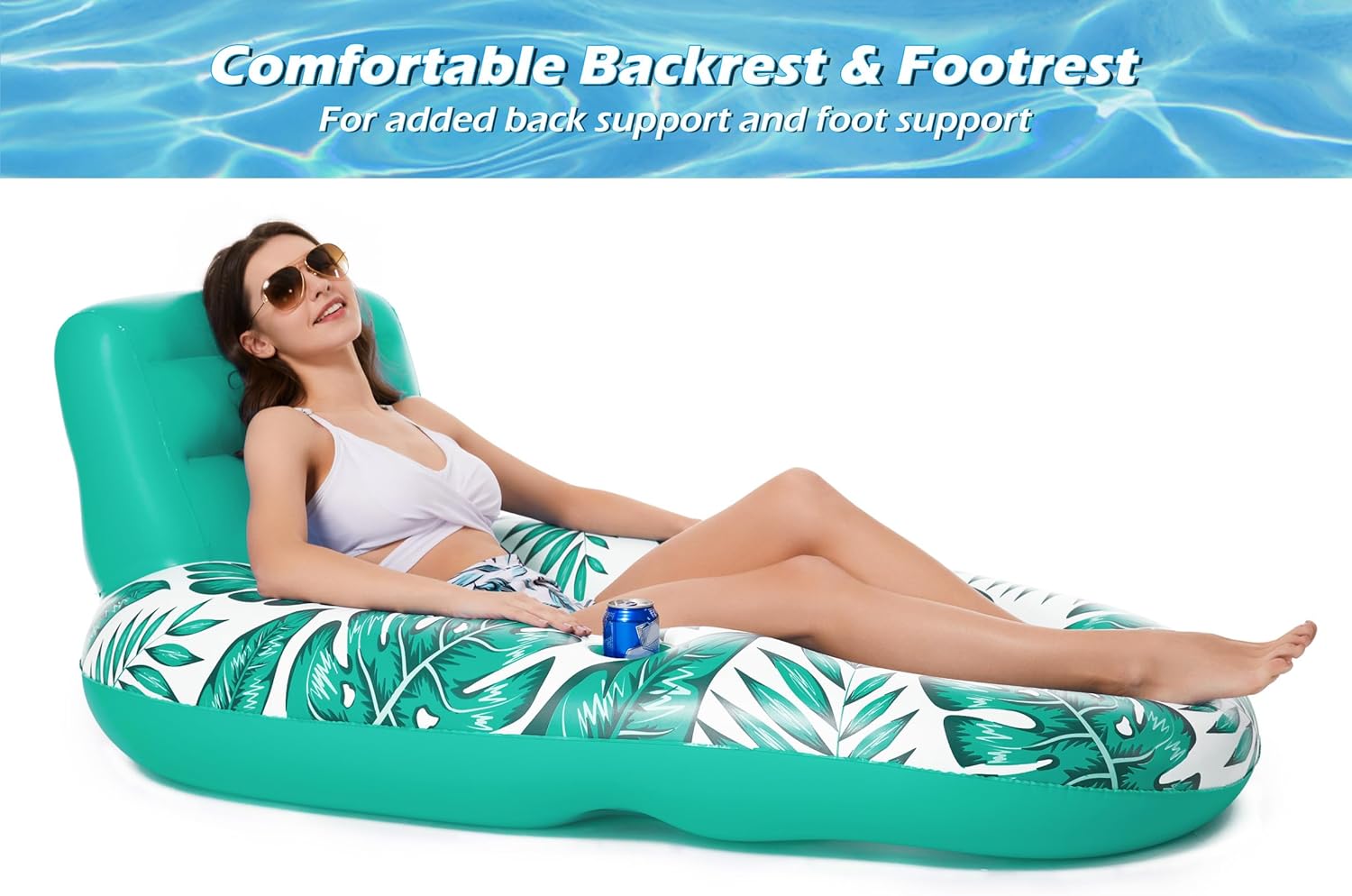 Inflatable Pool Float Adult - Pool Floaties Lounger Floats Raft Floating Chair Water Floaties for Swimming Pool Lake