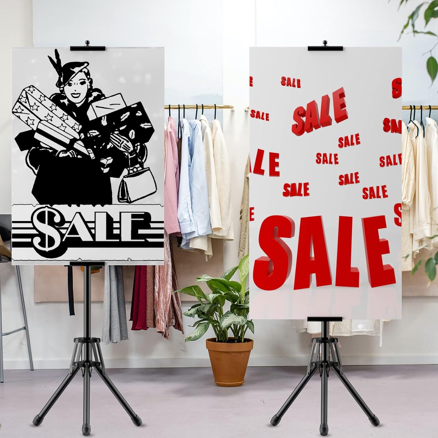 Poster Stands for Display, Double Sided Display Poster Stand | 1 Pack Outdoor Sign Holder with Metal Frame