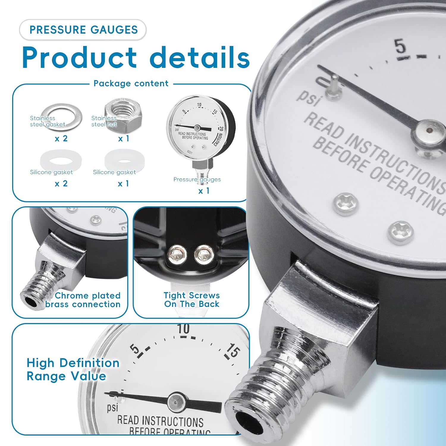 85772 Pressure Canner Gauge Replacement for Presto Pressure Cooker Parts 82237 82121 Pressure Steam Canner Gauge Fit