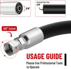 12 Pack Hydraulic Hose Fittings: 3/8" I.D. Hose x 1/2" JIC Female