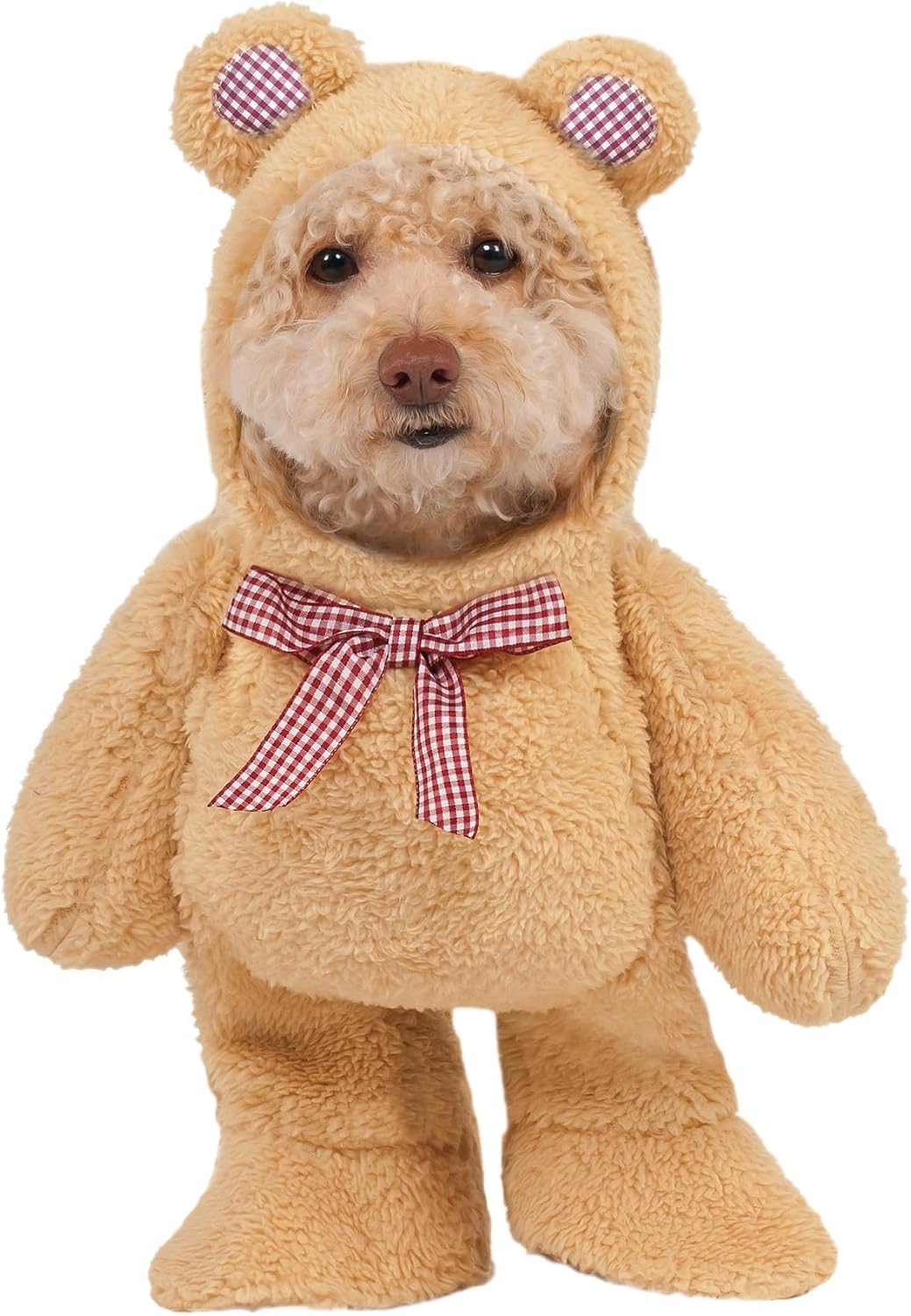 Walking Teddy Bear Pet Costume for Dogs or Cats, Small