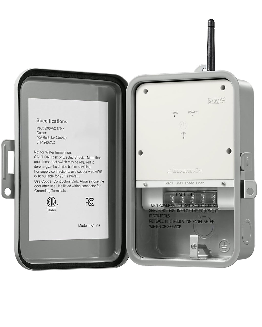 DEWENWILS Pool Pump Timer, Outdoor Smart WiFi Timer Box, 40A 240VAC 3HP