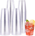 100 Pack 10 oz Clear Plastic Cups, Disposable Party Cups