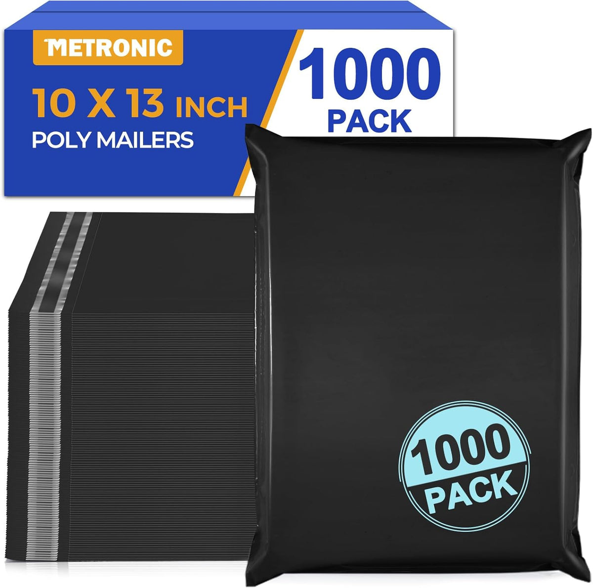 Poly Mailers 10x13 1000 Pack, Self-Seal Shipping Bags for Clothing