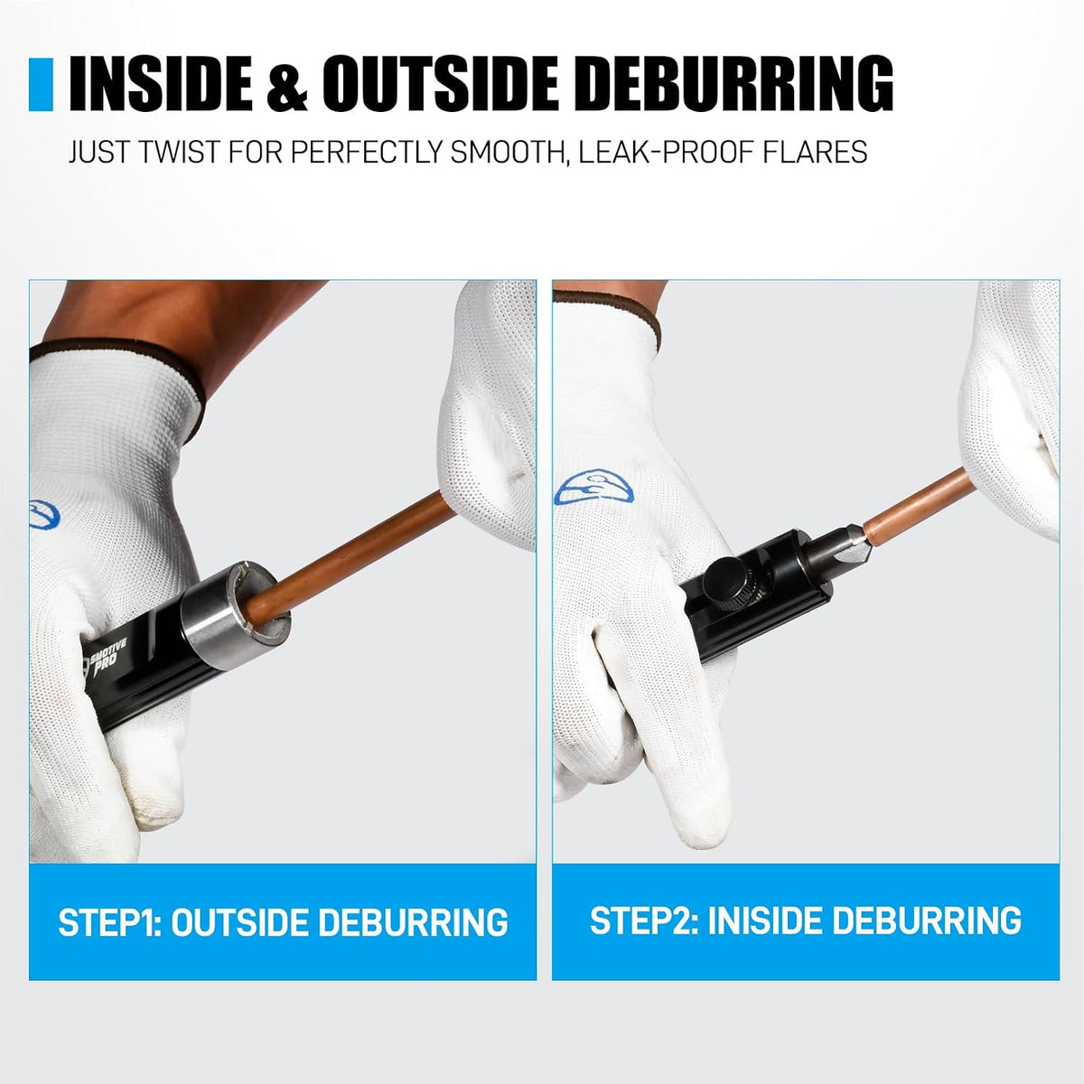 SMOTIVEPRO Dual-End Rimming & Deburring Tool, for 3/16" to 1/2" Tubing