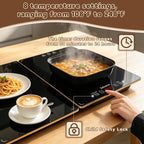 Electric Warming Tray, 42.5"x14.96" Extra Large 4-in-1 Food Warmer for with 8 Temp Settings & Timer, 4MM Tempered