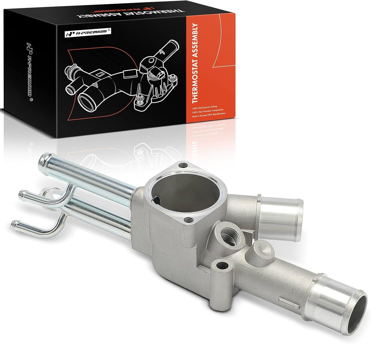 A-Premium Upgraded Aluminum Engine Coolant Thermostat Housing Assembly