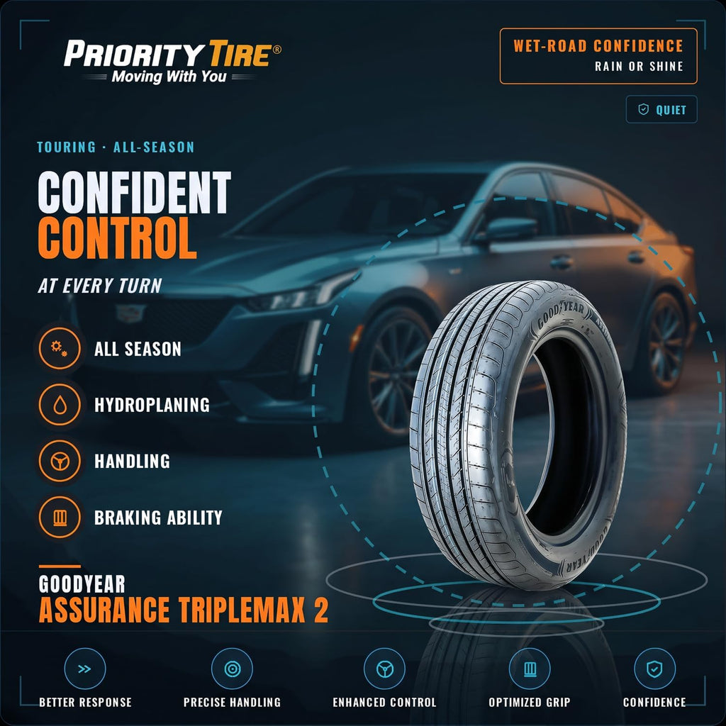 Assurance Triplemax 2 205/55R16 91V SL All Season Tire | Passenger Touring All Season Traction 91V Rated Standard