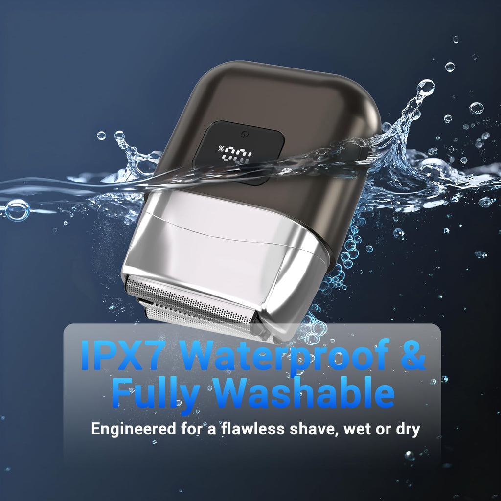 Electric Foil Shavers for Men: IPX7 Waterproof, 2-Speed Modes