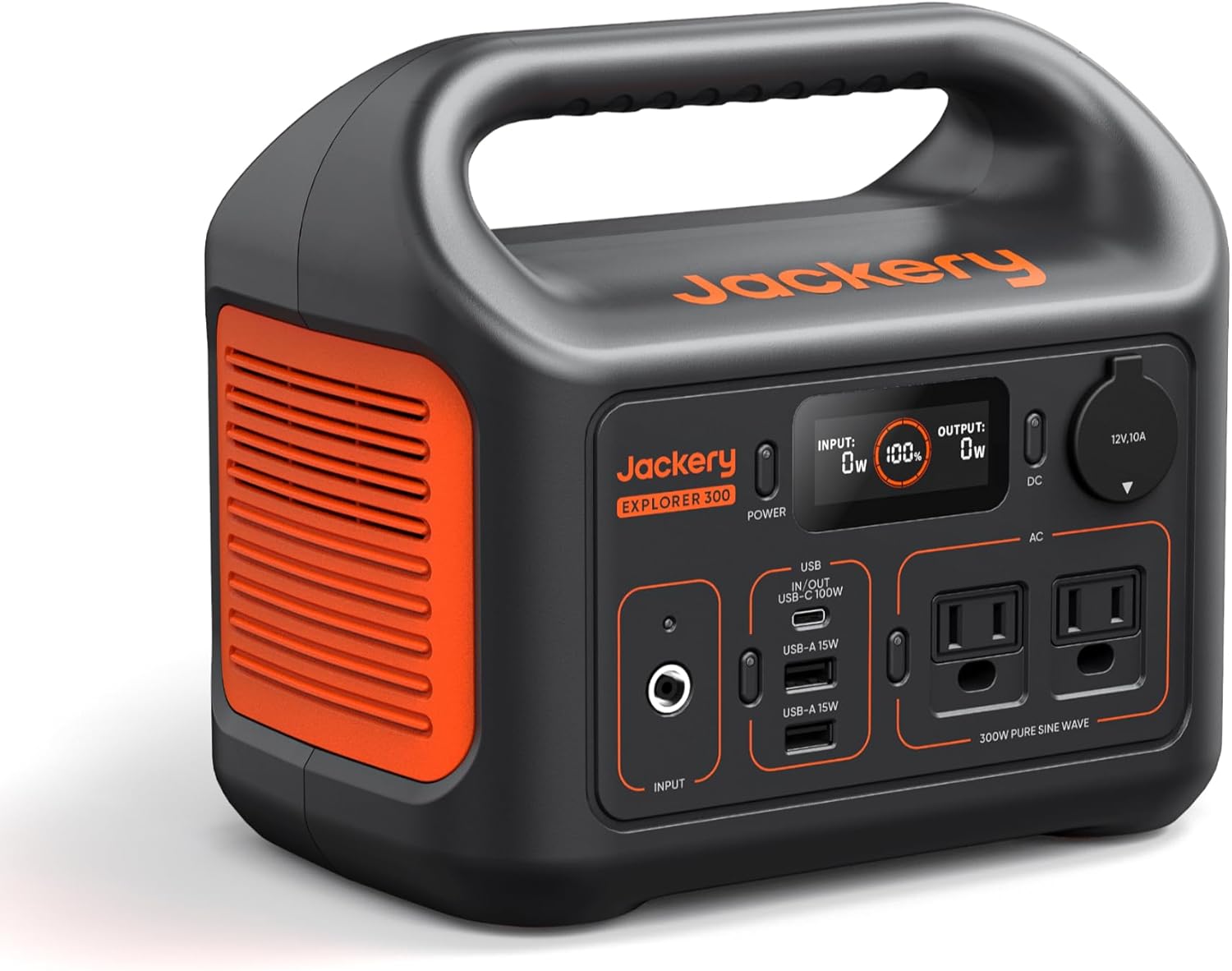 Portable Power Station Explorer 300, 293Wh Backup Lithium Battery, 110V/300W Pure Sine Wave AC Outlet, Solar