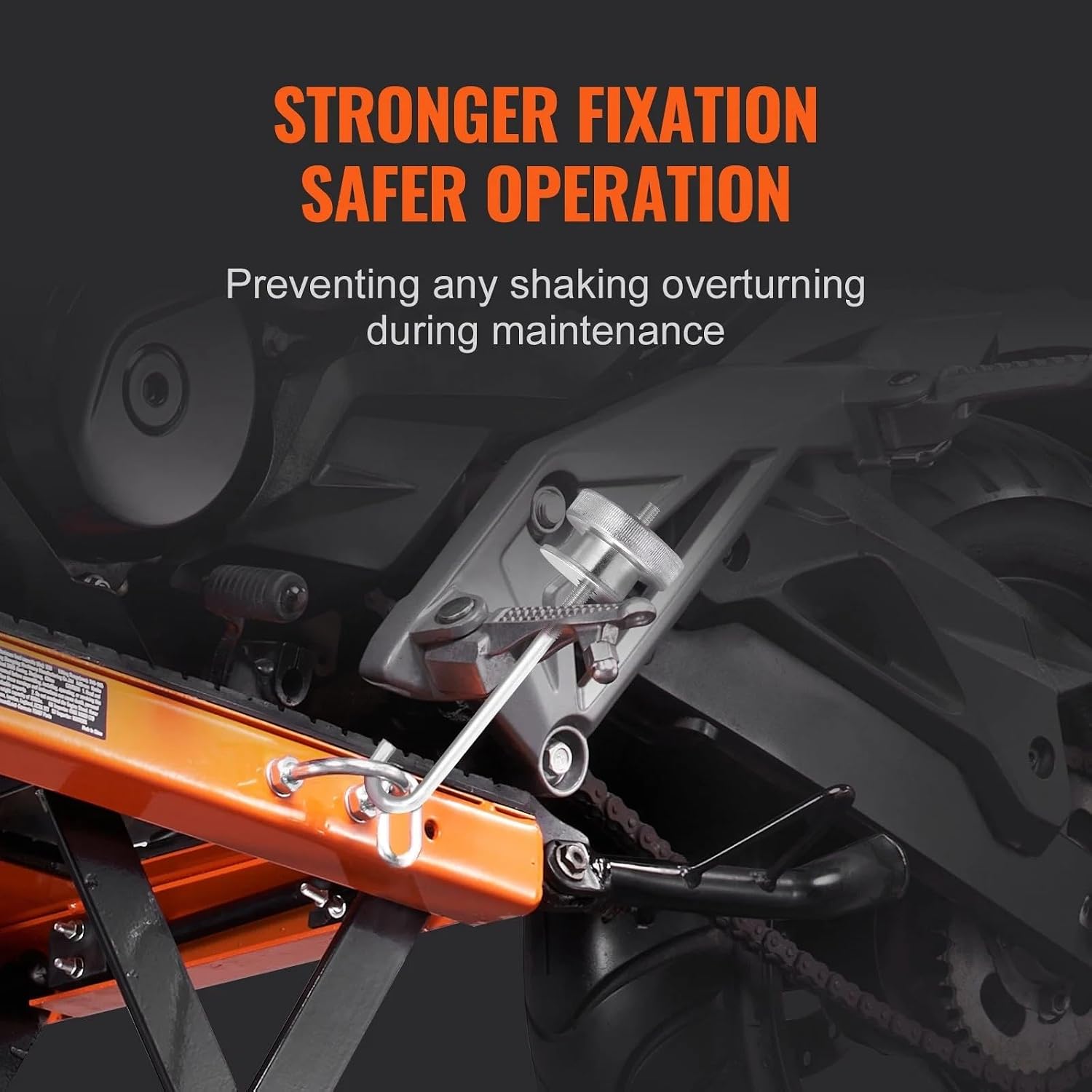 Hydraulic Motorcycle Lift Table, 350 LBS Capacity Motorcycle Scissor Jack Lift with Wide Deck, J-Hooks, 4 Wheels