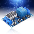 Fafeicy Relay Module, JZ-801, Delay Cycle Timing Circuit Switch, LCD Display, Micro USB Power Supply, 6-30V, Programmable Smart Home Controller