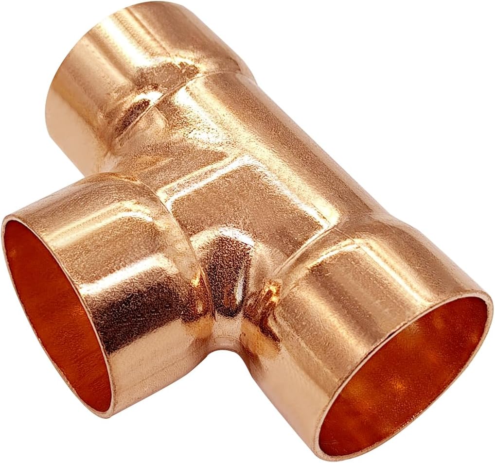10 Pcs 3/4" Copper Tee,Copper Fittings with Sweat Solder Connection
