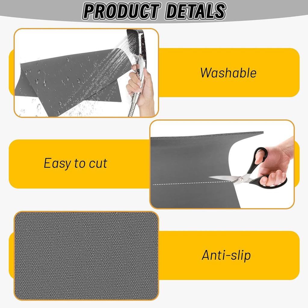 2 Pack Heat Press Mat 15x15IN, Silicone Heat Press Pad, Gray Washable Double-Sided Heat Mat for Heating Press for