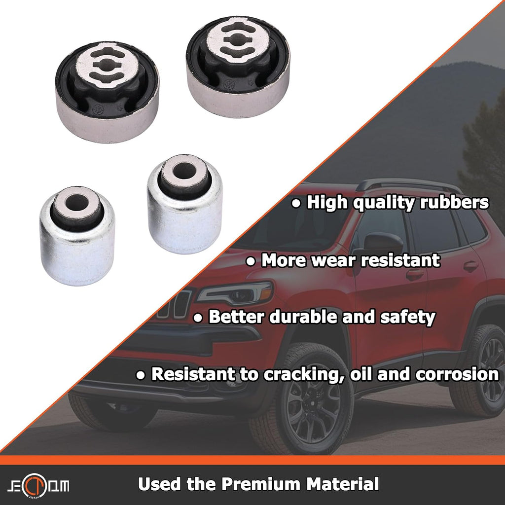 Front Lower Control Arm Bushing Kit Compatible with Dodge Dart 200 200C 2013-2018 for Jeep Cherokee 2014-2018 Replace for 53338845 53338846 68223716AB 4668993AC
