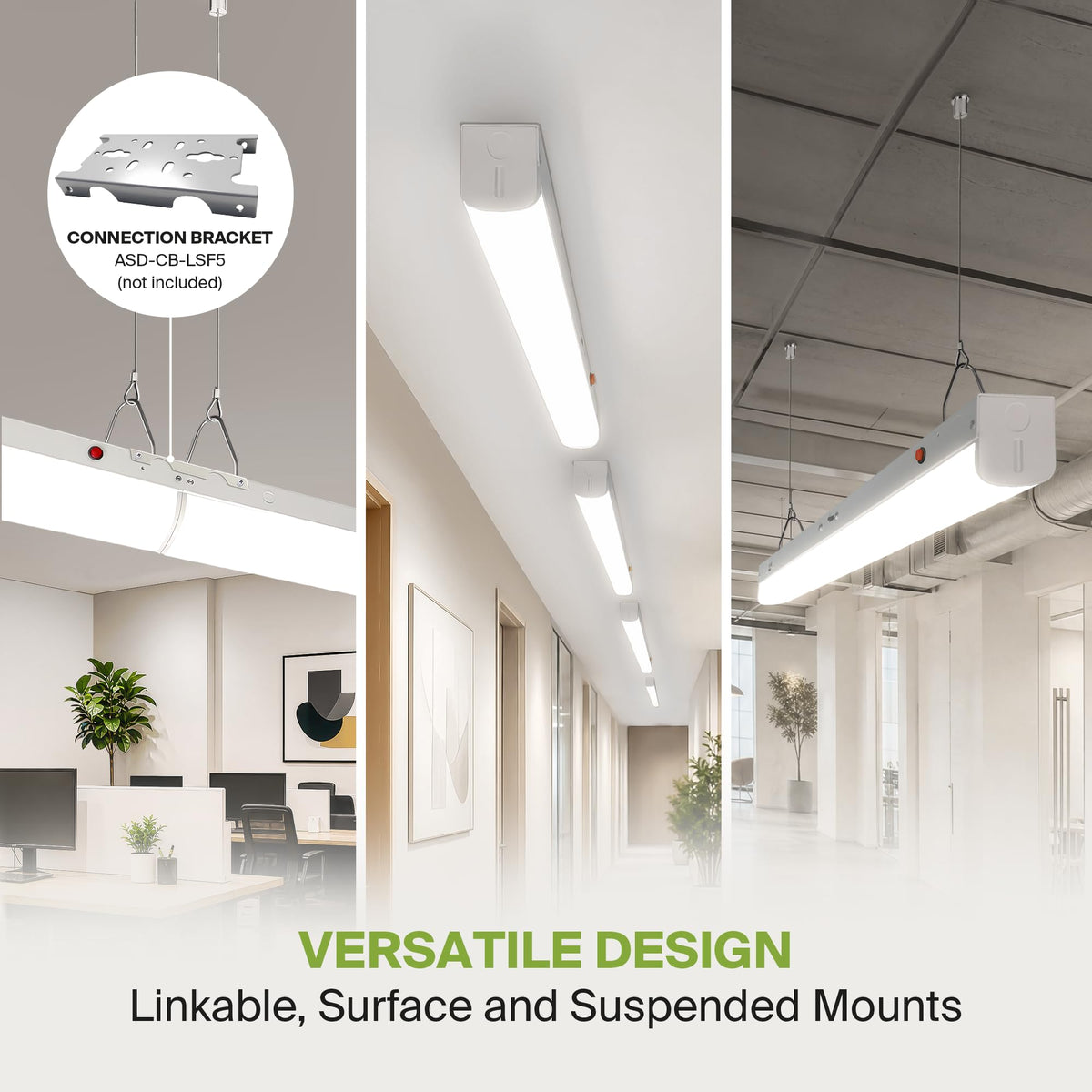 4ft LED Linear Strip Light, Motion Sensor & Emergency Battery