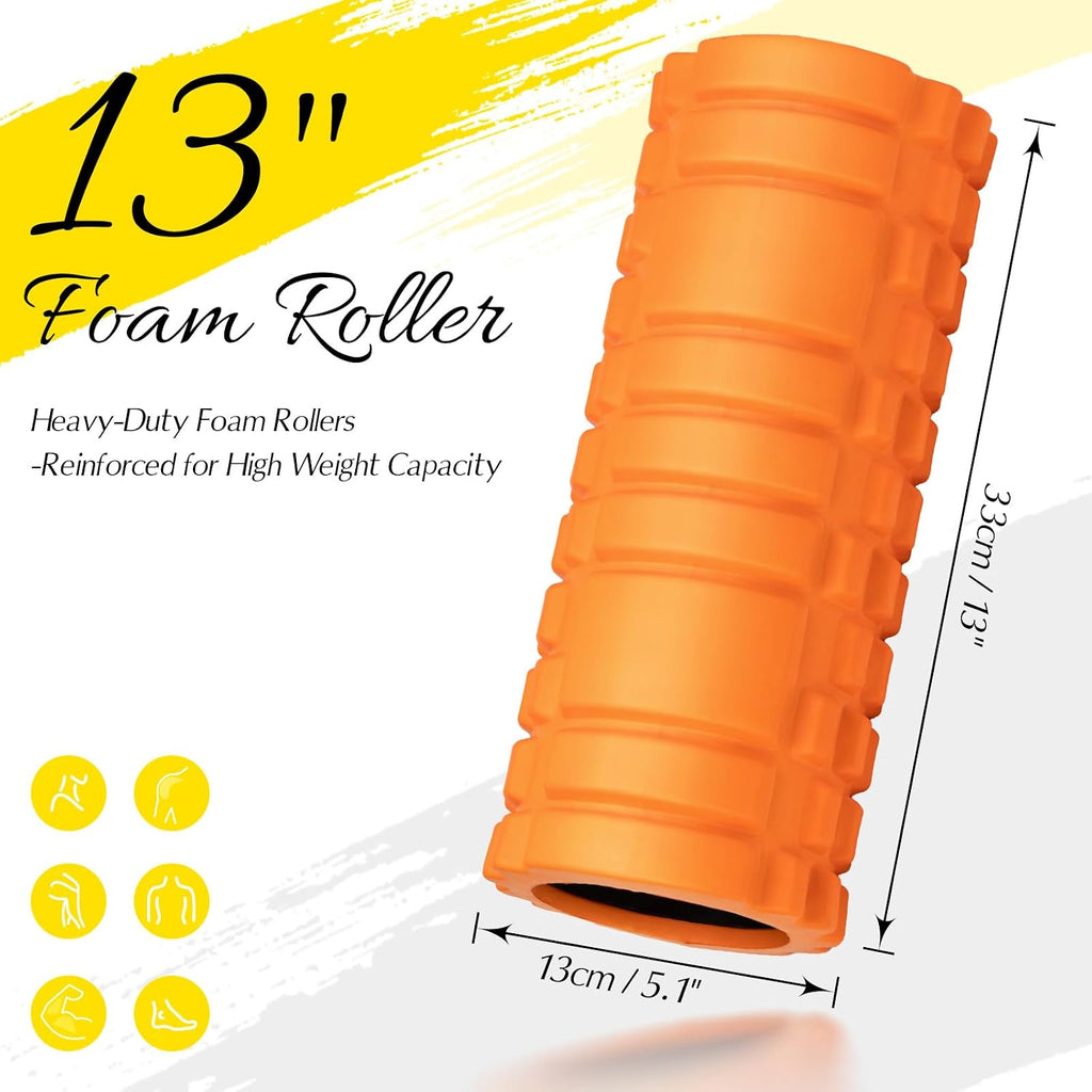 High-Density Foam Roller for Exercise and Recovery, 13 Inches