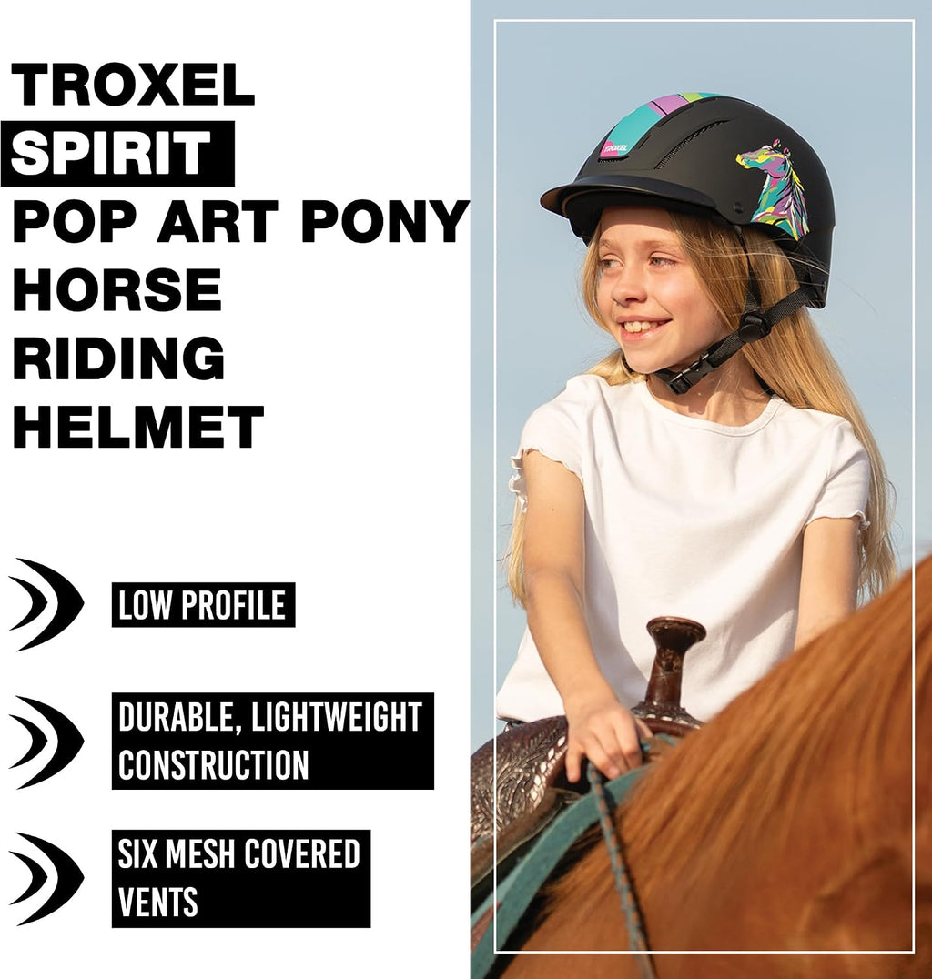 Spirit Duratec Full Coverage Horse Riding Helmet, Adjustable Fit