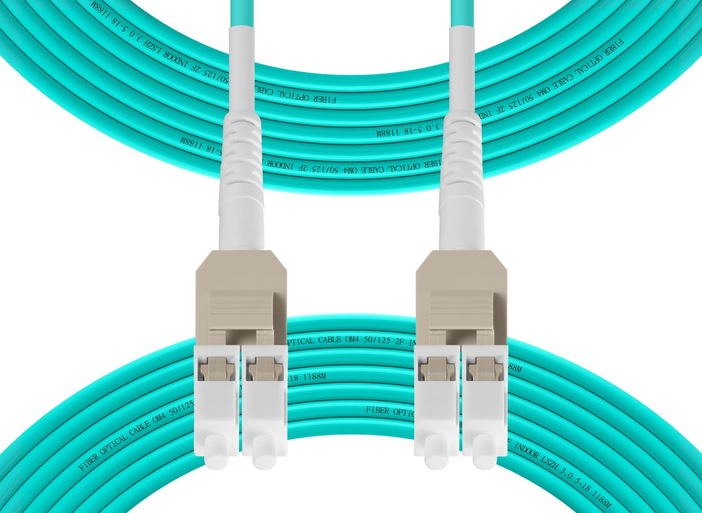 Uniboot OM4 LC to LC Fiber Patch Cable Multimode, 0.5M(1.6ft)