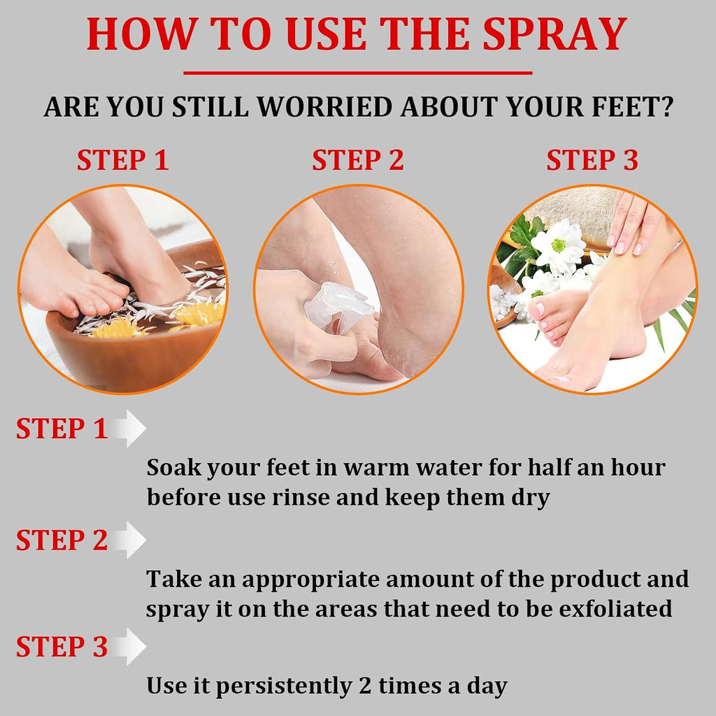 Foot Peeling Spray Oil,Moisturizing Nourishing Foot Exfoliating Peeling Spray,Instantly Hydrating Gently Foot Peel