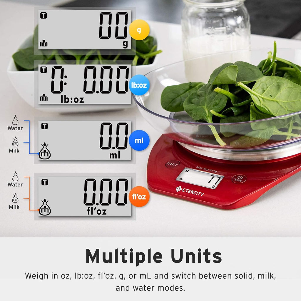 Food Kitchen Scale with Bowl, 0.1g, Grams and Ounces