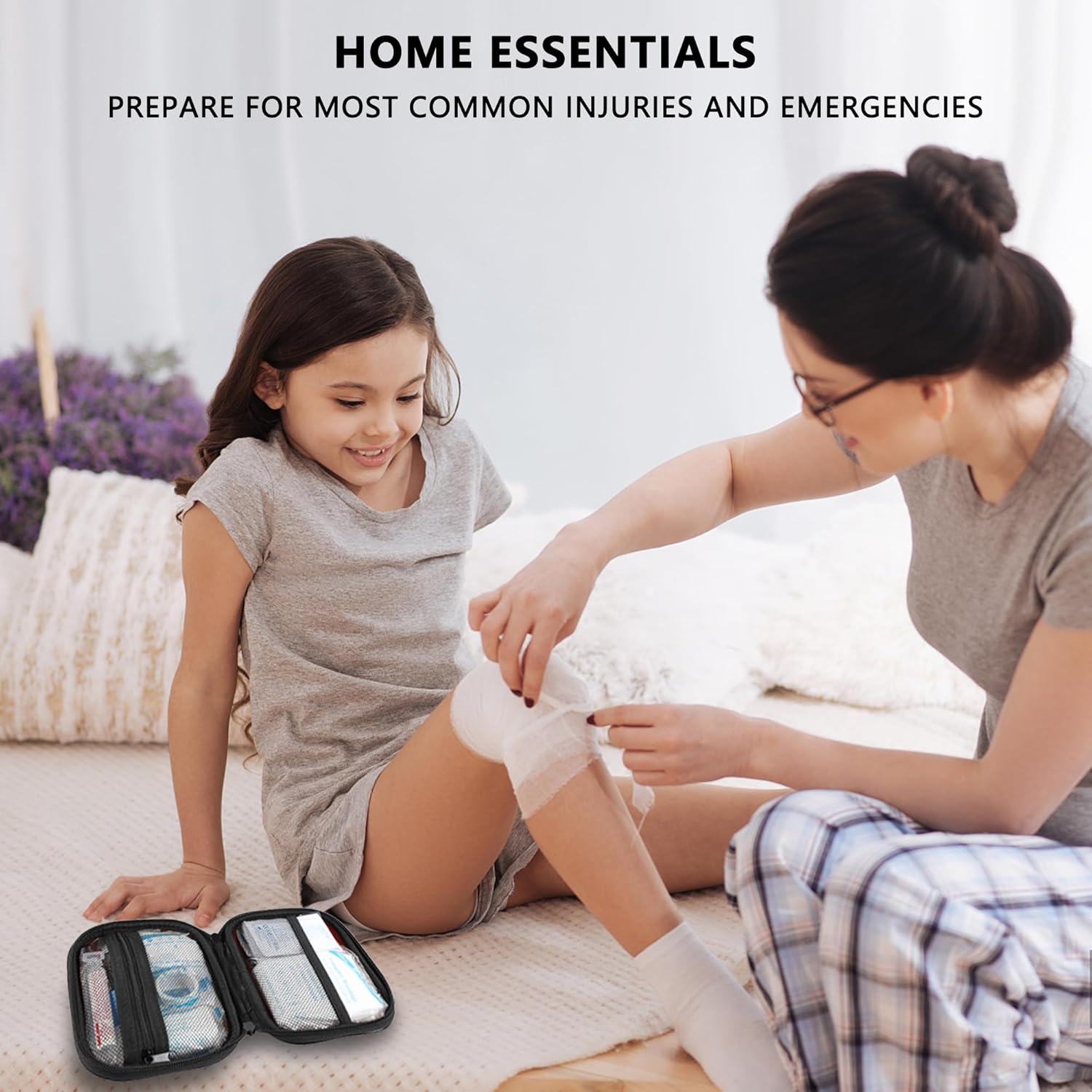 Mini First Aid Kit - 120 Piece Small Waterproof Hard Shell Medical Kit for Car, Home, Office, Travel, Camping