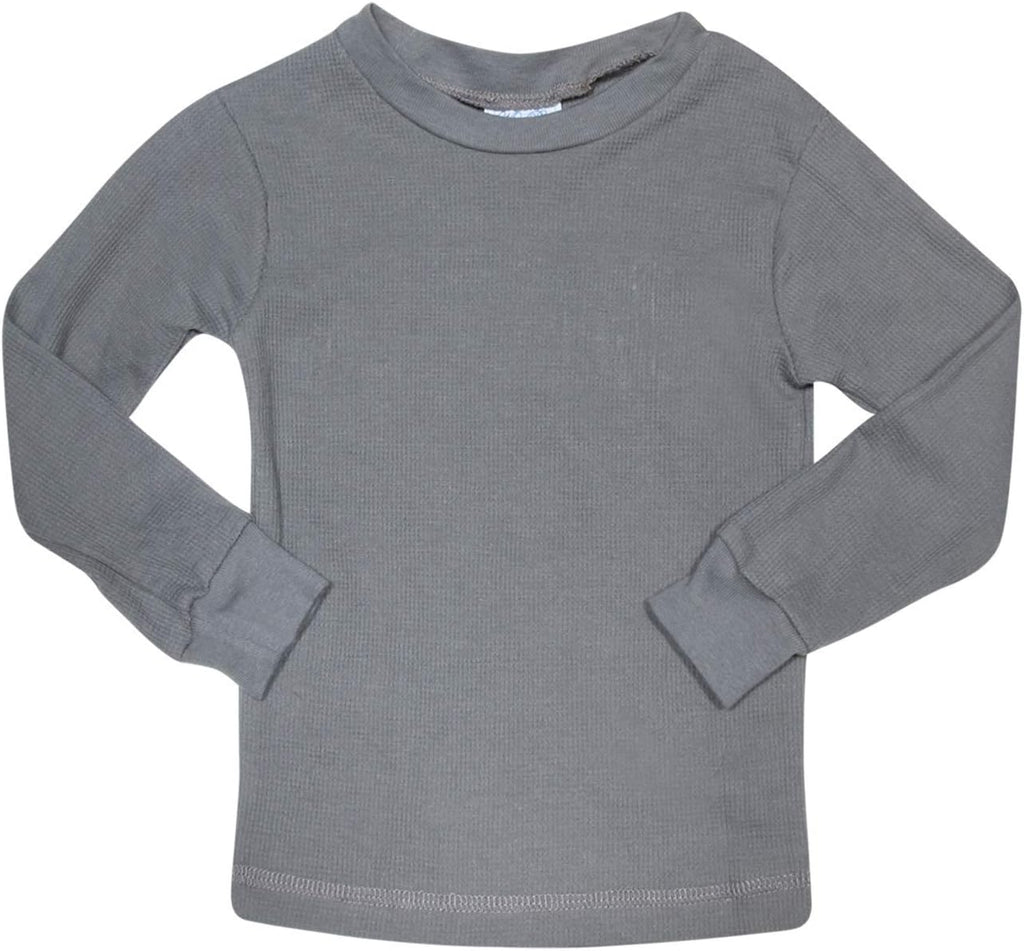 Baby Boys 4 Piece Waffle Knit Thermal Top and Bottoms (12M-4T) | Cozy Warm Base Layer, Soft Stretch Fabric Traps Body