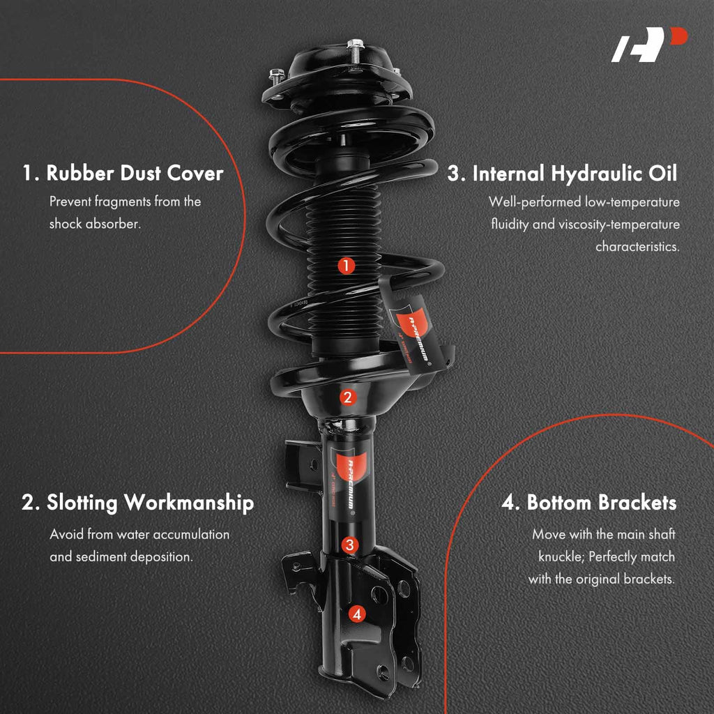 A-Premium Front Struts with Coil Spring Compatible with Subaru