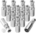 12 Pack Hydraulic Hose Fittings: 1/4" I.D. Hose x 1/4" JIC Female