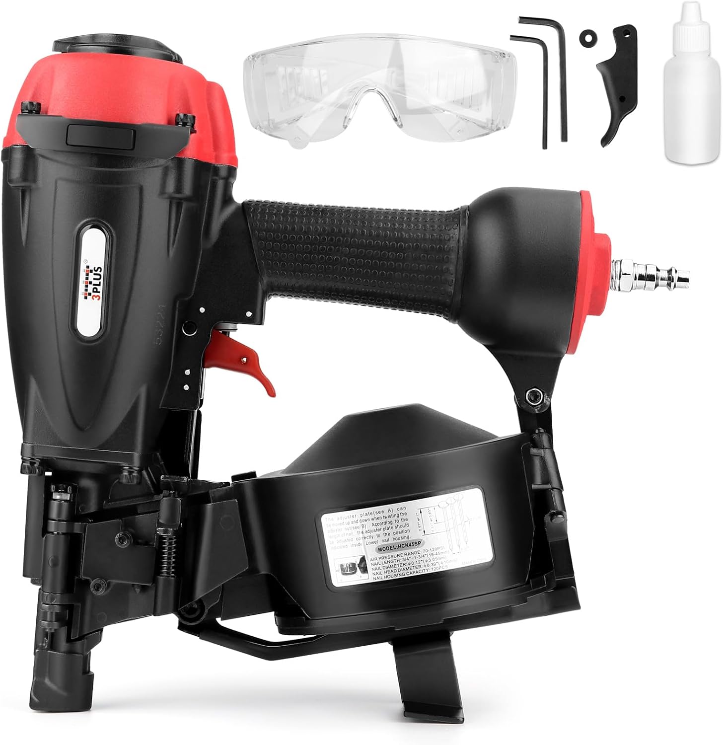HCN45SP 11 Gauge 15 Degree 3/4" to 1-3/4" Coil Roofing Nailer Pneumatic Roof Nail Gun