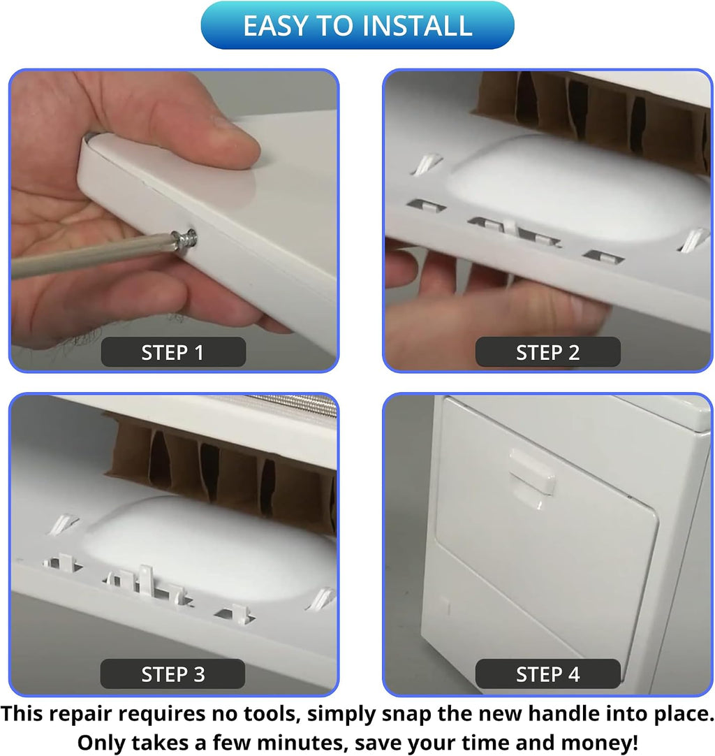 W10861225 W10714516 Dryer Door Handle Replacement For Whirlpool 7MWGD9919EM1 WED4616FW0 WED4810EW1 WED4815EW1 WED4850HW0 WED4915EW1 WED4916FW0 WED4950HW0 WED4975EW1 WED4985EW0 WED4995EW1 WED49STBW1