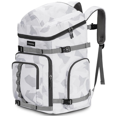 65L Ski Boot Bag Backpack with 8 Pockets, Ski Bag for Air Travel