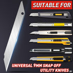 50 Pack Utility Knife Blades, 9mm Snap Off Blades (30°)