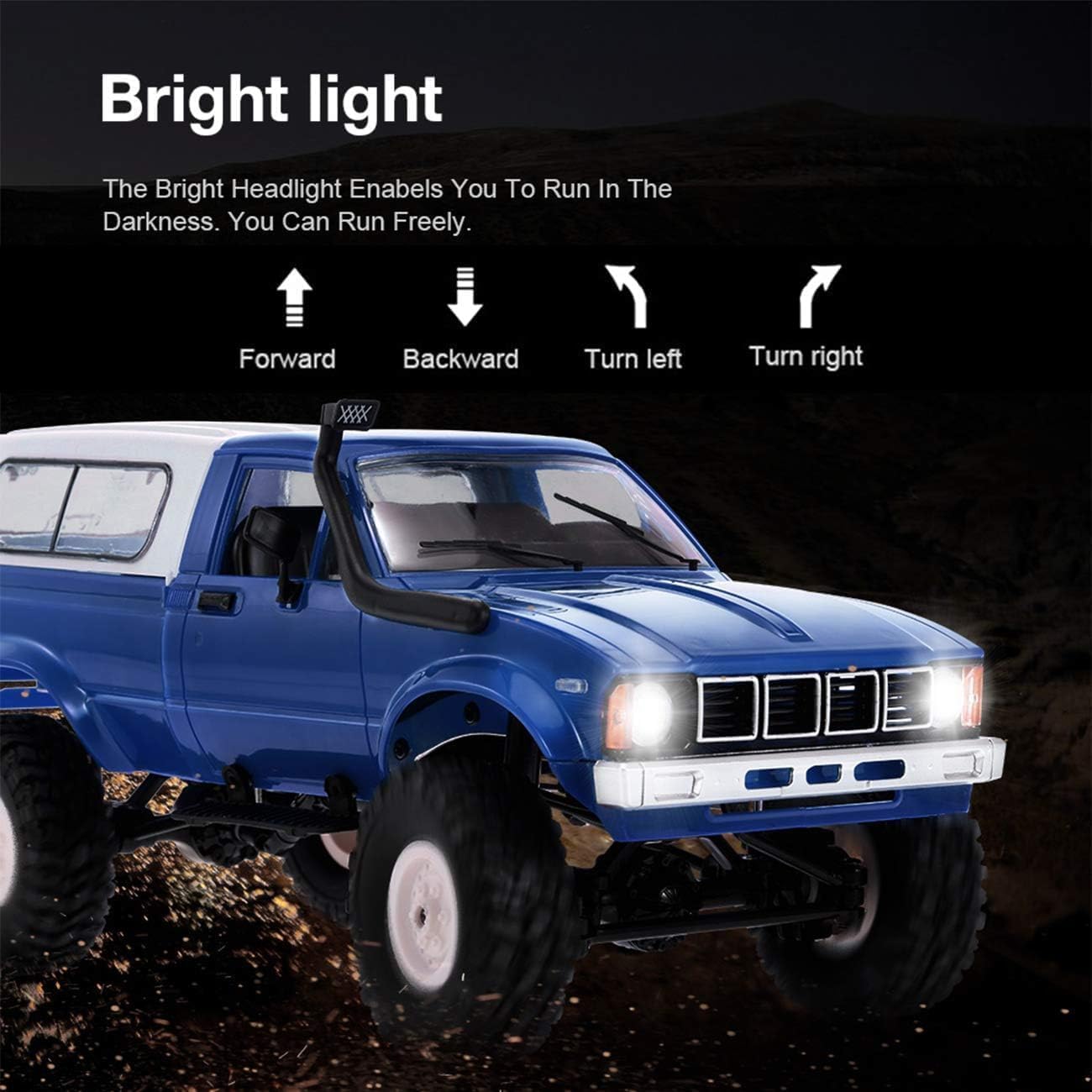 RC Crawler WPL C24 RC Rock Crawler RC Truck 4x4 Off Road RTR | 1/16 Scale Remote Control Truck All Terrain 2.4 GHz
